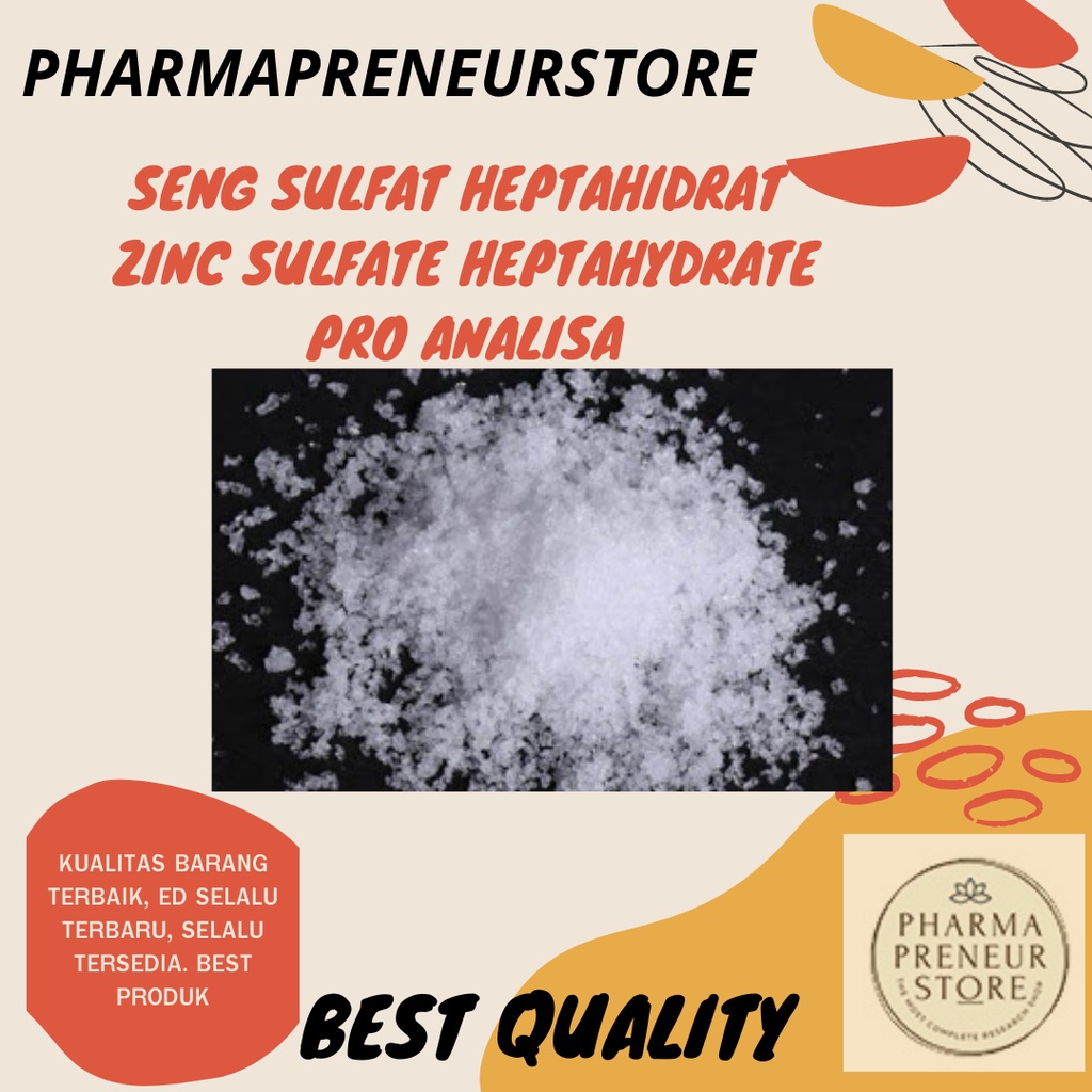 ZINC SULFATE HEPTAHYDRATE / SENG SULFAY JEPTAHIDRATPRO ANALISA 50 DAN 100 GRAM MERCK BEST QUALITY