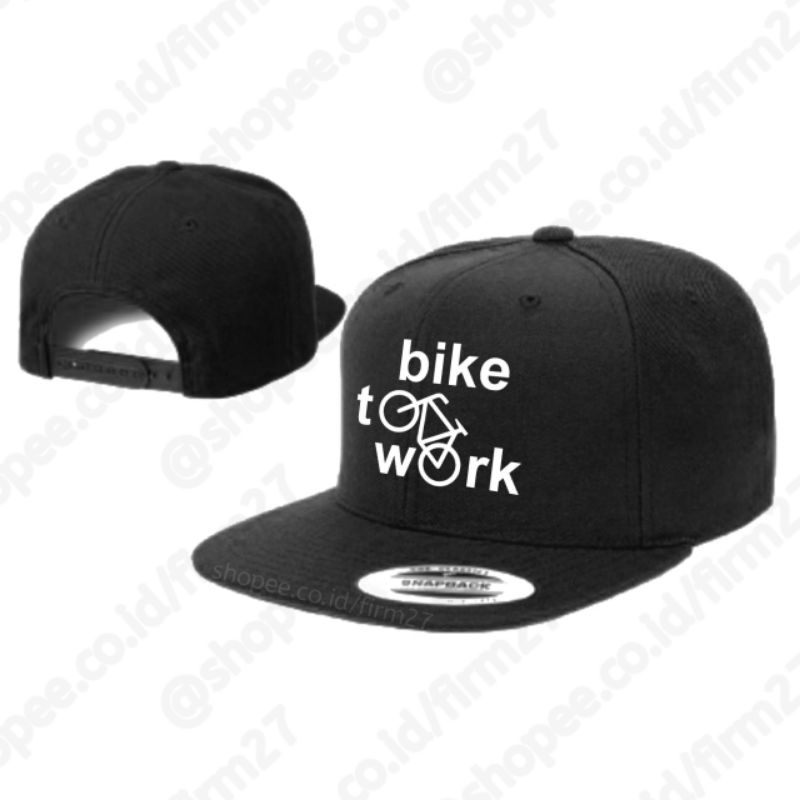 Topi Bike To Work Snapback - Snapback Bike To Work