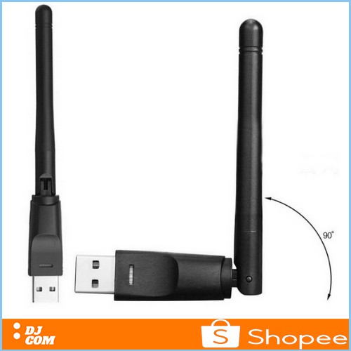 USB Dongle Wifi Wireless Adapter Receiver Komputer PC Laptop Set Top Box MT 7601 150Mbps Antena