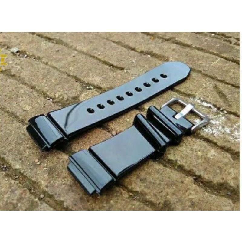 STRAP RUBBER CASIO BABY G BABY-G BGA HITAM GLOSSY