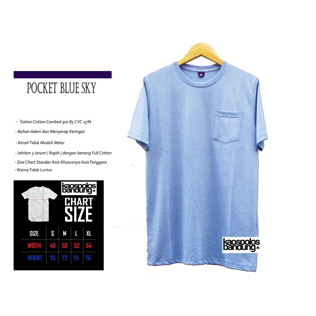 KAOS POLOS PENDEK BAHAN COTTON COMBED 30S WARNA SKY MISTY KAOS POLOS PENDEK BAHAN COTTON COMBED 30S WARNA SKY MISTY