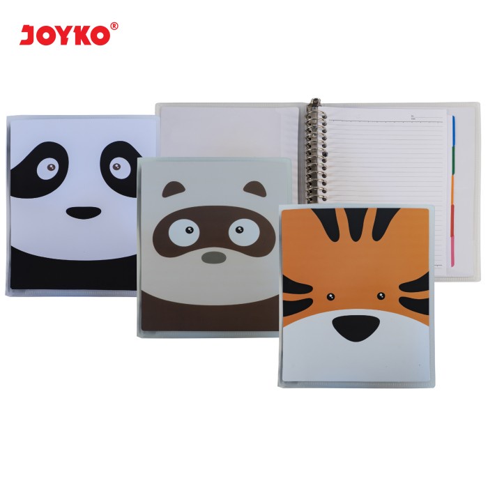 

ORGANIZER-DOCUMENT- BINDER NOTE JOYKO A5-TSAF-F511 / ANIMAL FACE -DOCUMENT-ORGANIZER.