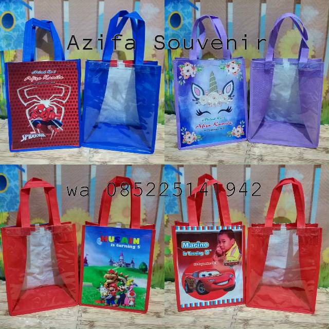 Tas Souvenir Ulang Tahun/ Goodie Bag Ultah Custom model  Mika-4
