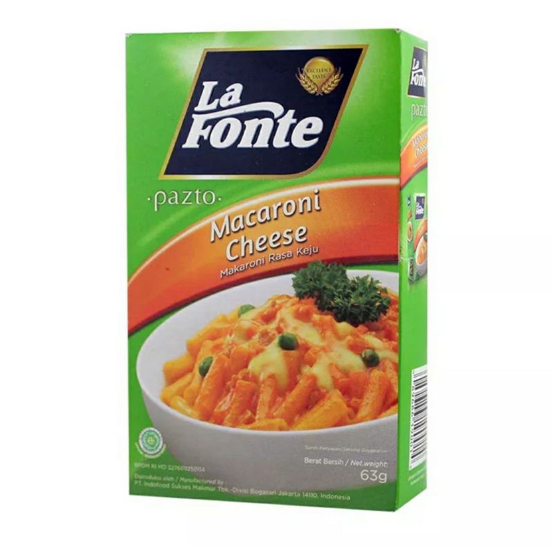 La Fonte Pazto Macaroni Cheese 63 gr Makaroni Keju Pasta