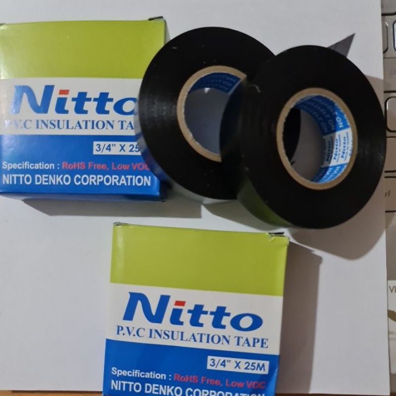 Isolasi/Lakban/Solatip Listrik Nitto 3/4 inch x 30 m