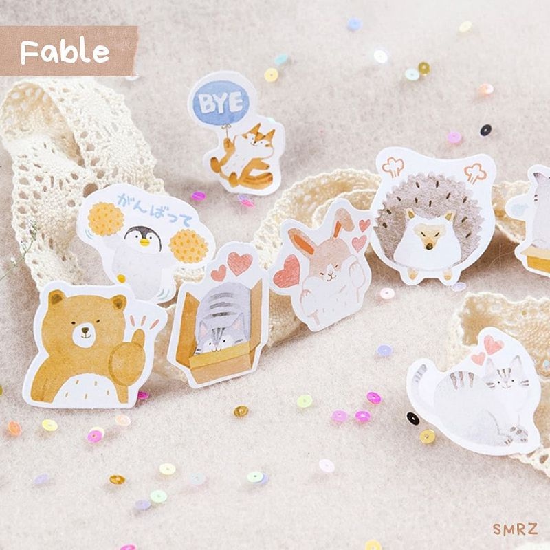 

Fable Sticker Piece / Stiker Ecer Motif Binatang Fabel / Stiker Sharing