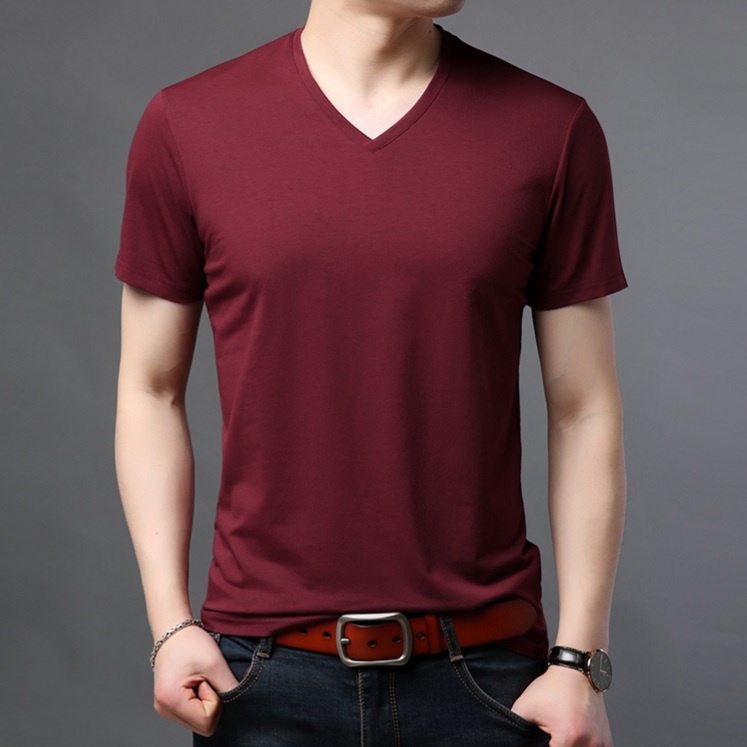 KAOS POLOS LENGAN PENDEK V NECK | KAOS BASIC POLOS VNECK