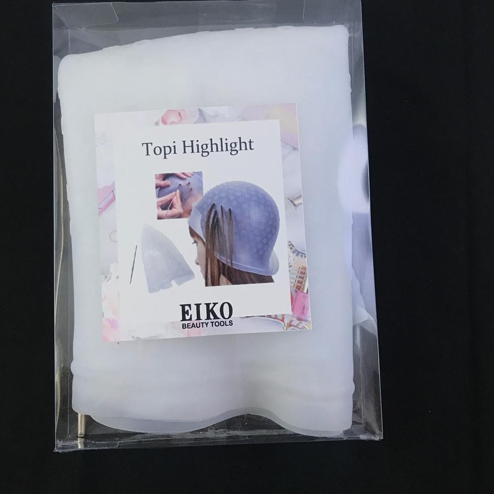 Menarik.. Topi Highlight Karet Rubber Silicon Pewarnaan Semir Cat Rambut Salon