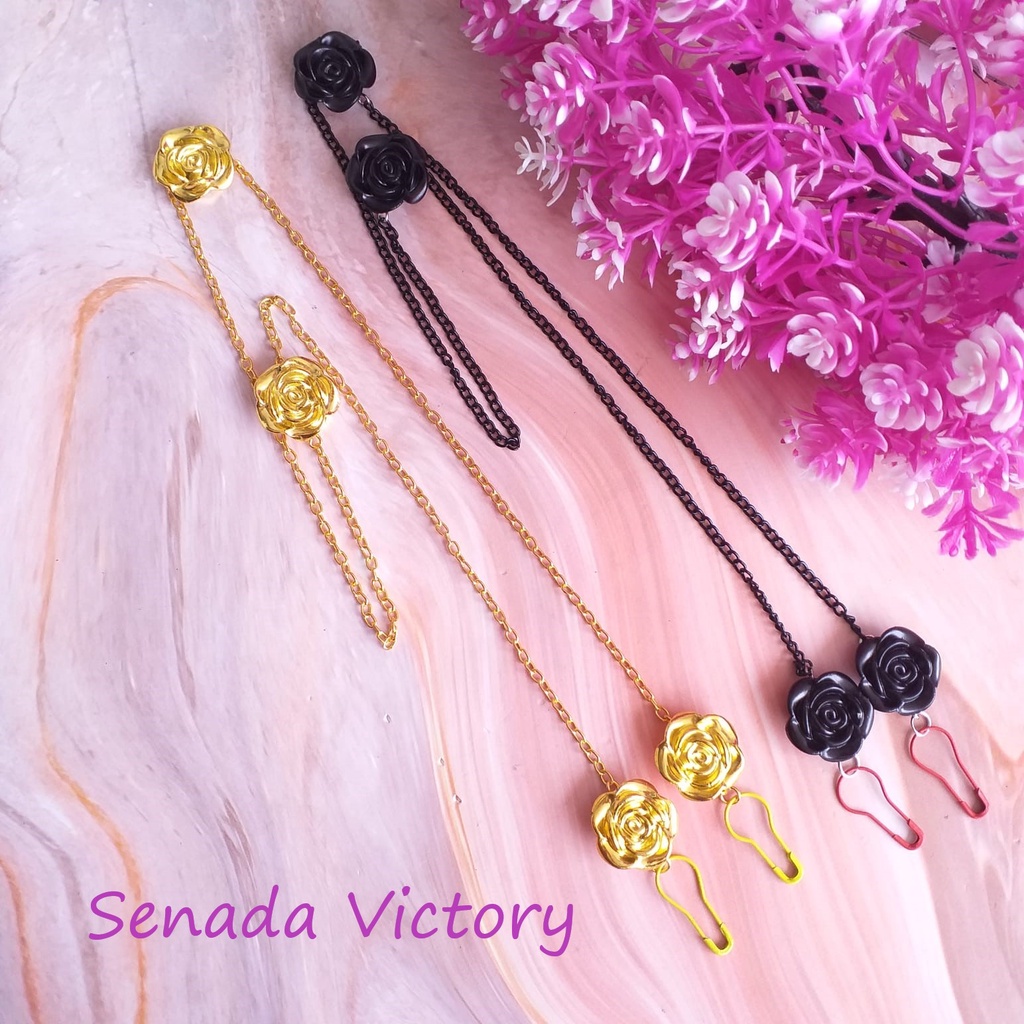 Senada Victory Kalung Masker Rantai Bunga Handmade Konektor Tali Masker