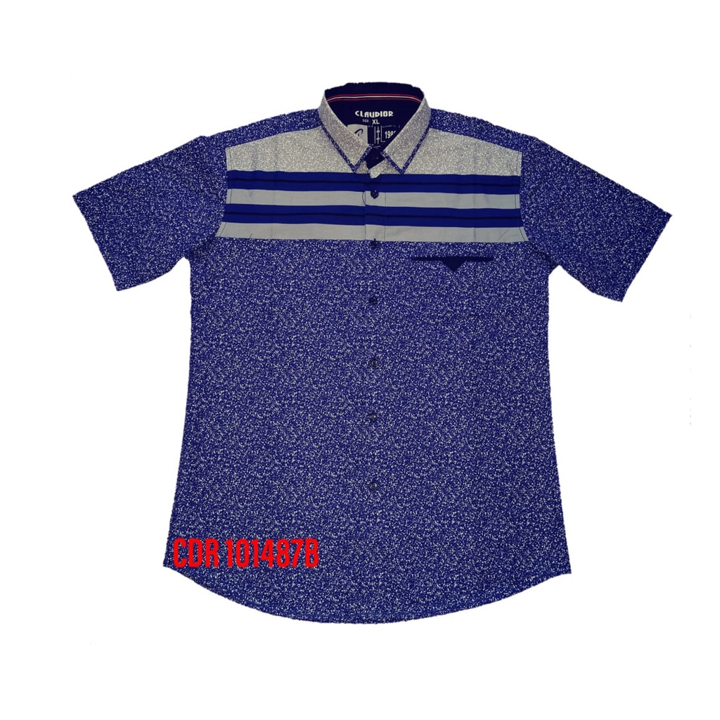 Kemeja Casual Pria Slim Fit Lengan Pendek Claudior 101487