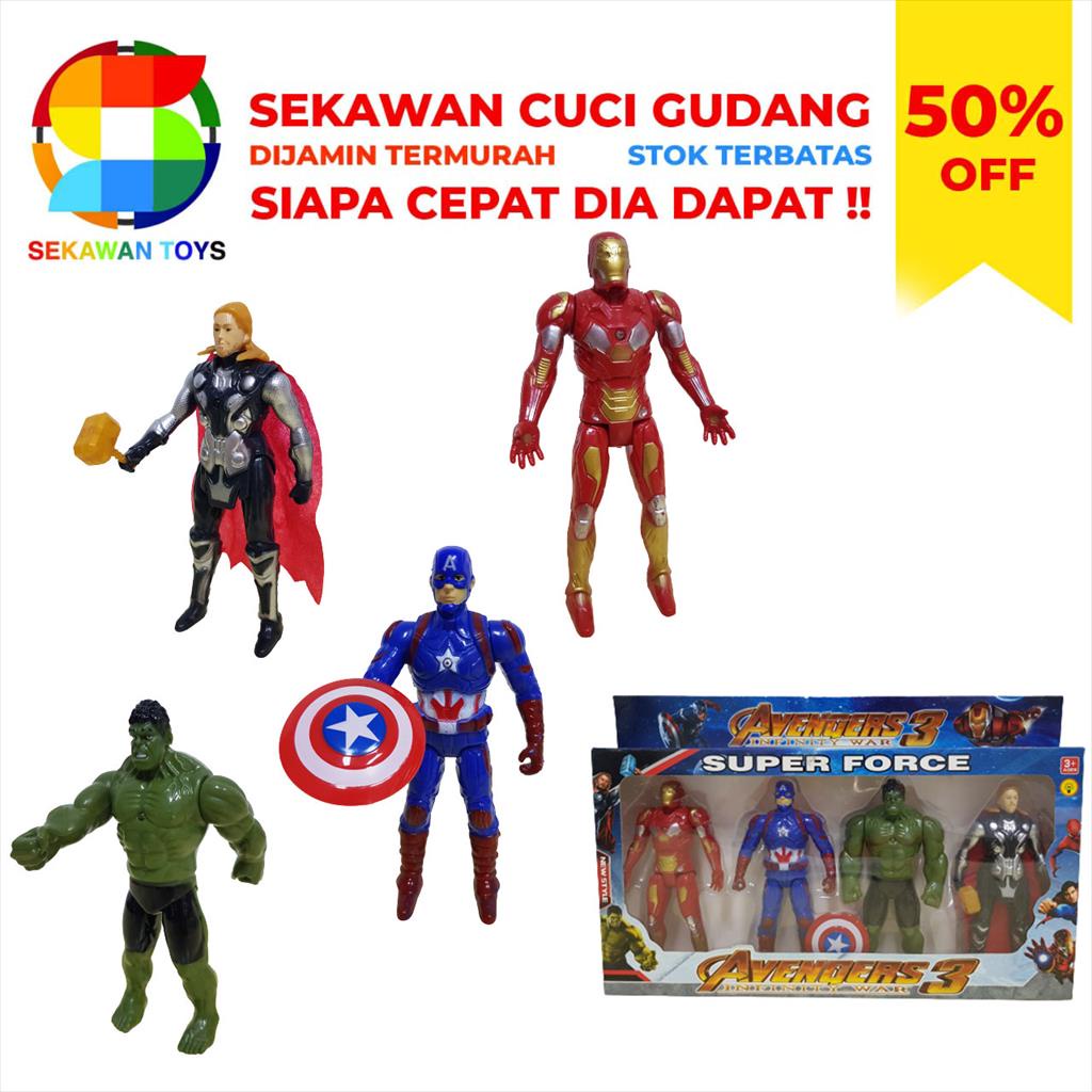 Mainan Robot/ Minifigure Hero Super Force 4Pcs SEKAWAN SALE 18