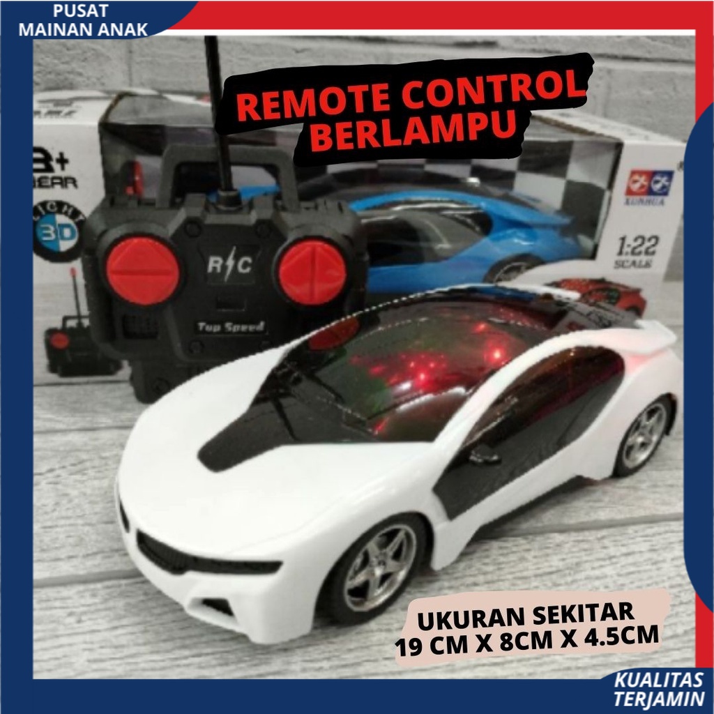 Mobil Remot Control Berlampu Terbaru BERLAMPU Nyala 3D Sport Racing Car New Mainan Anak Murah Famous