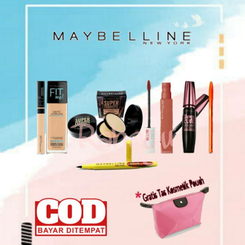 Paket Kosmetik Maybelline Lengkap / Paket Kosmetik Maybelline Murah / Paket Kosmetik Fit Me