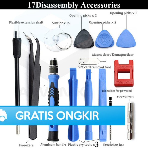 SCREWDRIVER SET REPARASI YALKU 10817 ORIGINAL 115 PCS ALAT PERTUKANGAN