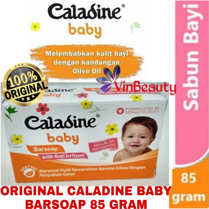 ORIGINAL CALADINE BABY BARSOAP 85 G / SABUN MANDI BATANG BAYI CALADIN BAR SOAP 85 GRAM