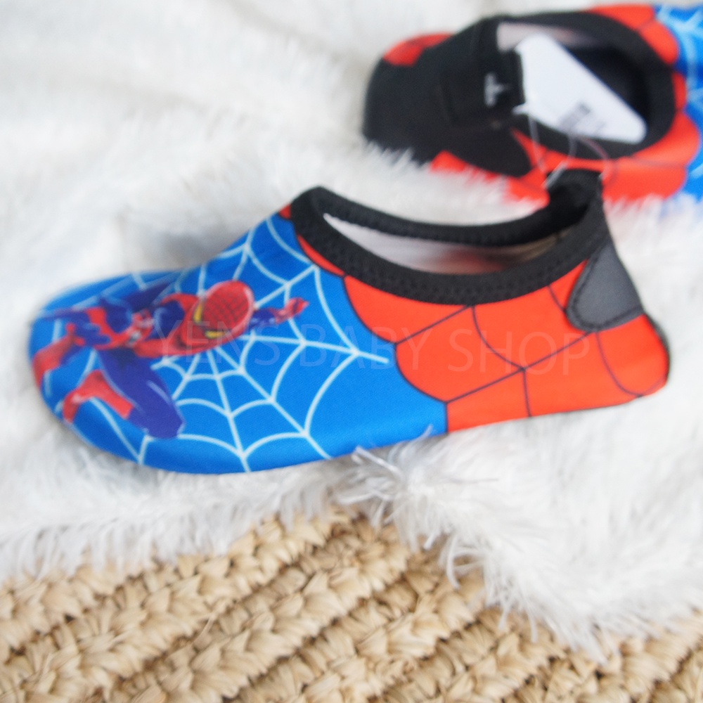 Sepatu Selam Anak Motif Spiderman / Sepatu Snorking Diving Pantai