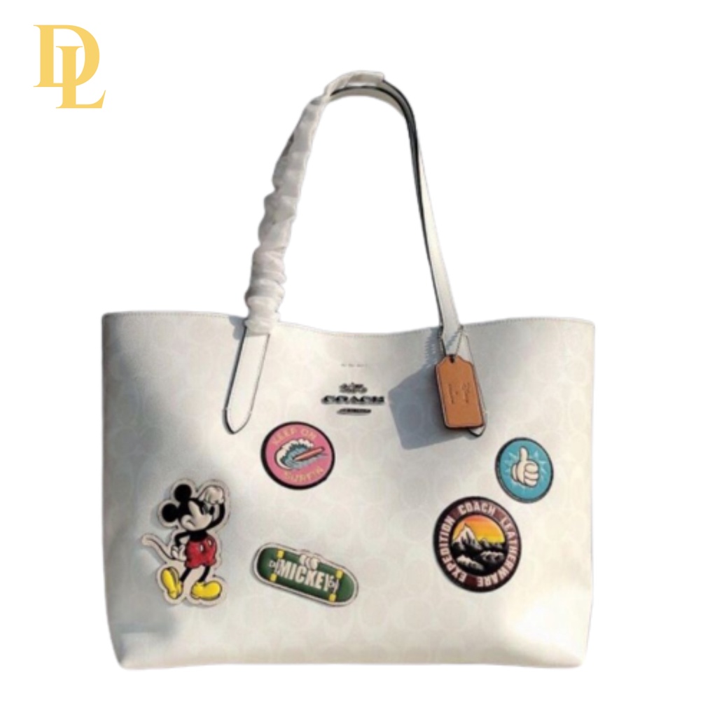 Coach x Disney Tote In Signature Canvas Avenue Disney Mickey Mouse(3707)