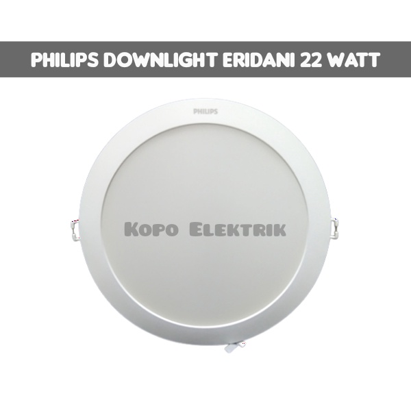 Lampu Led Downlight Philips 22 Watt Bulat 22w - Putih