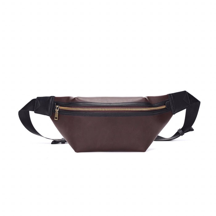 Tas Selempang Kulit Bahu Pria Waistbag Slingbag 3081