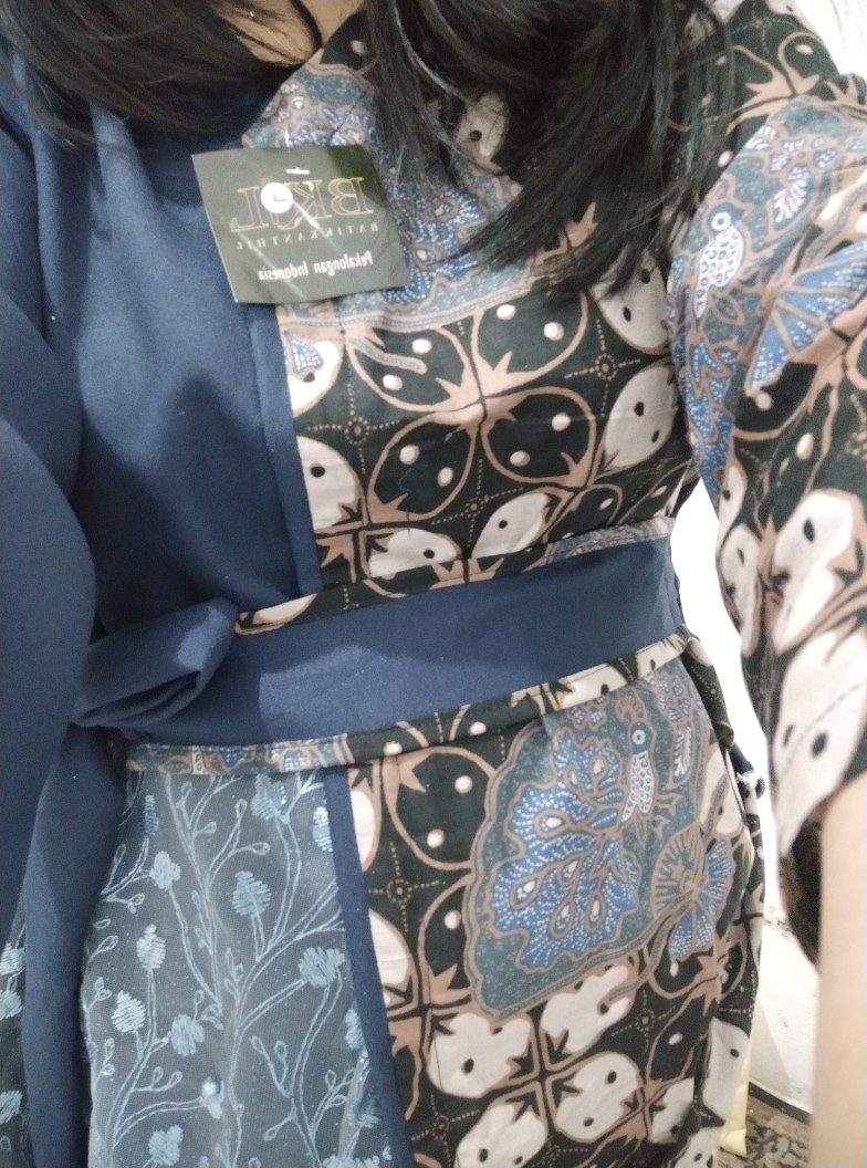 Tey-17 Batik Wanita Asj Sa Hrb026 Kenongo Kemeja Tosca Pendek