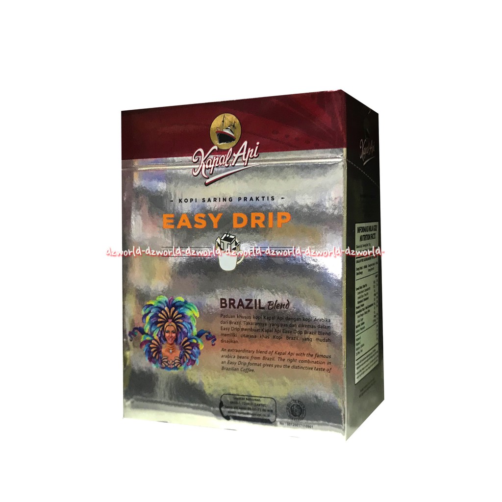 Kapal Api Easy Drip Brazil Blend 5sachet Blend Kopi Bazill Brazillia Bubuk Kapalapi Dengan Saringan Kopi Saring Coffee Drip BrazilBlend