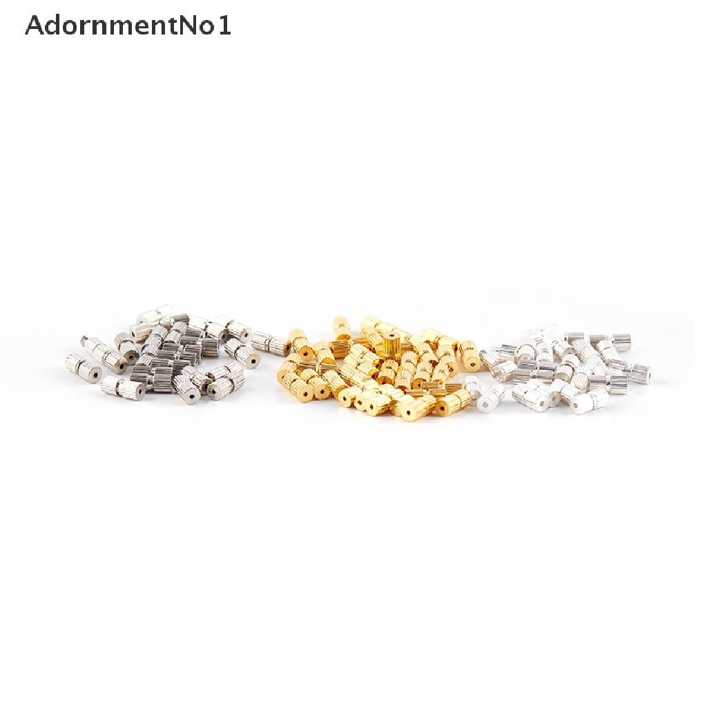 (AdornmentNo1) 50 Pcs Sekrup Rhodium Untuk Membuat Perhiasan Diy