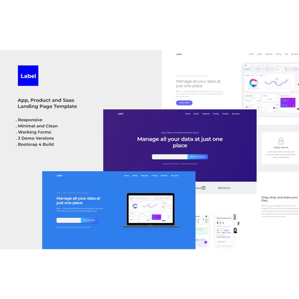 Landing Page - Label Software and App Landing Page Template