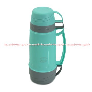 Kris Vacuum Flask Glass Insulated 1L Thermos Termos Dengan Saringan Teh Botol Minum Krischef 1 Litter Warna Hijau Tosca Krisbow Tahan Panas 9jam