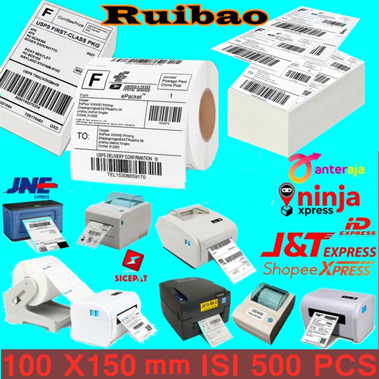 

Nagada Kertas label Stiker ISI 500 100 X 150 uk A6 / Sticker Thermal barcode