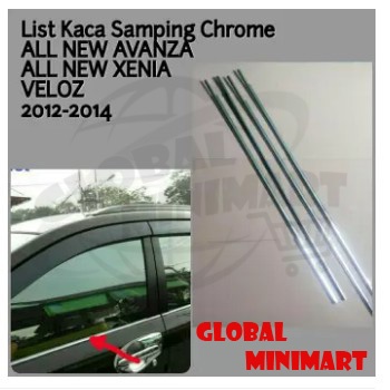 List Kaca Samping Full Chrome Toyota All New Avanza 2012 - 2016 GM