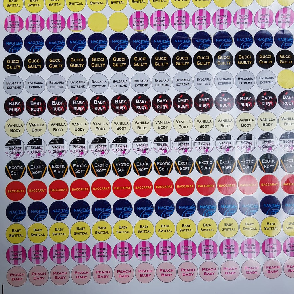 STIKER BULAT ROLL ON 1 LEMBAR ISI 20 PCS