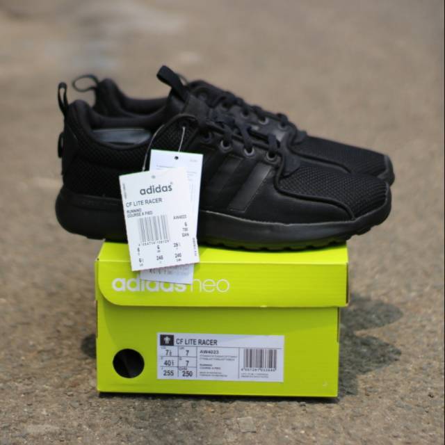 ADIDAS CLOUDFOAM LITE RACER FULL BLACK ORIGINAL BNIB