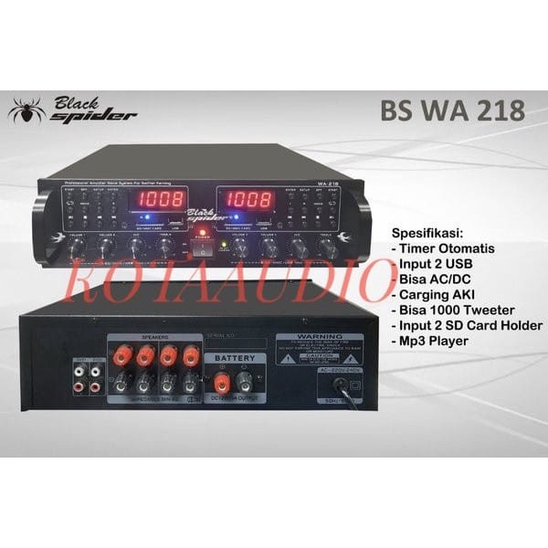 AMPLI WALET BLACK SPIDER BS WA218 BLACKSPIDER BS WA 218 BS WA218