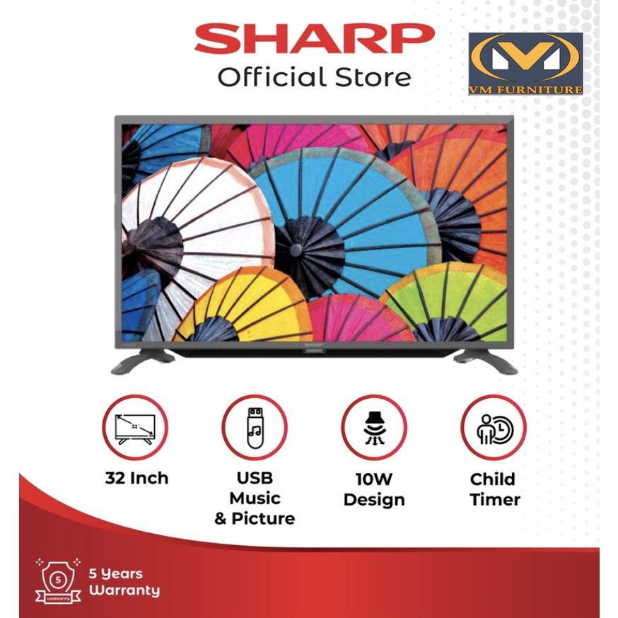 SHARP LED TV 24 INCH DIGITAL TV 24DC