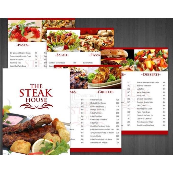 

Print / cetak daftar menu plus laminating