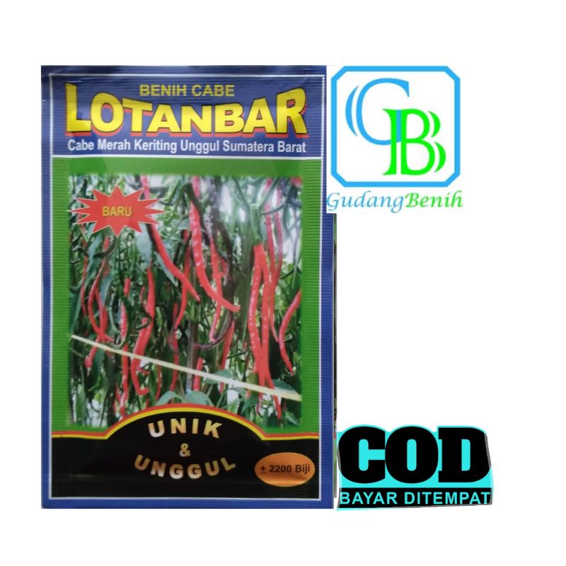 Benih Cabe Merah Keriting LOTANBAR Isi Sekitar 2500 Biji-Benih Cabai Keriting-Benih Cabe Keriting Un