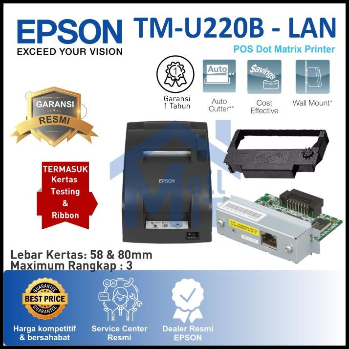 Printer Epson Tmu 220 B Tm U220B Tmu220B Tmu-220B Auto Cutter
