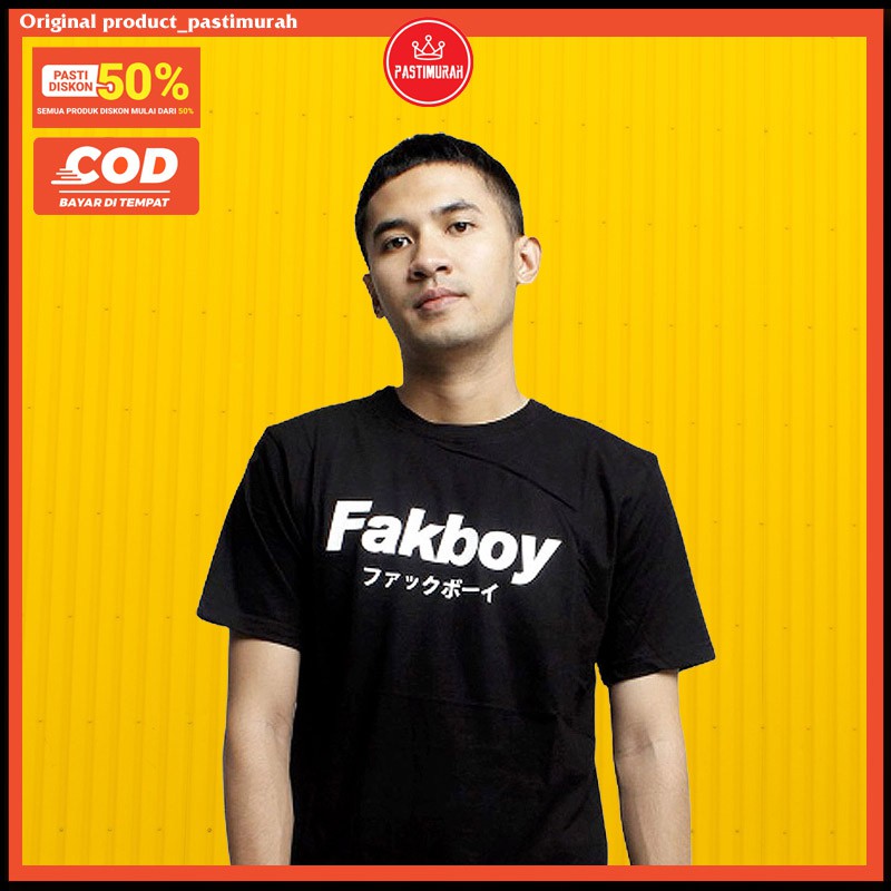 Kaos FakBoy jepang Polyester Lengan Pendek Unisex Size M-L-XL