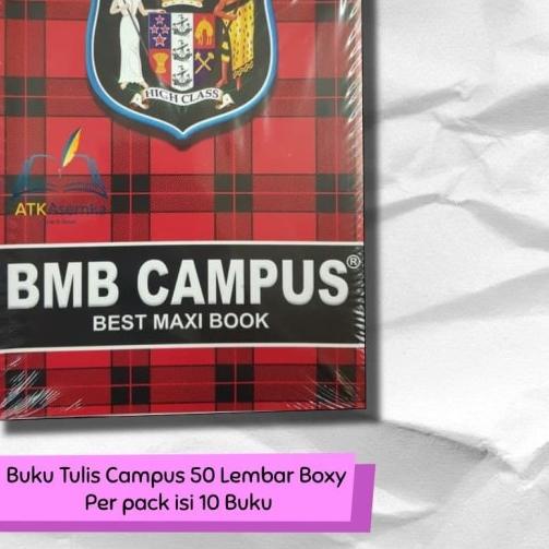 

➧ Buku Tulis Campus 50 Lembar -Boxy - per pack - isi 10 Buku ❂