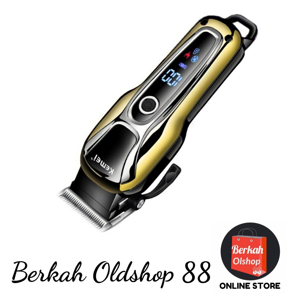 Berkah Oldshop 88 - Clipper Kemei KM-1990 Alat Mesin Cukur Rambut Rechargeable Special mesin turbo