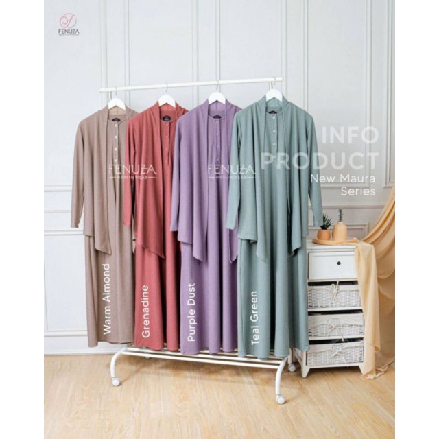 New Maura One Set By Fenuza Best seller Gamis Polos One Set polos