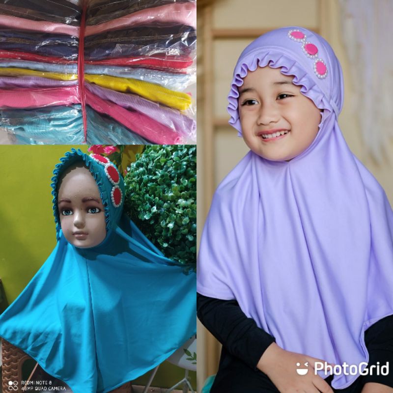 hijab anak TK paud SD bergo Syiria Khimar