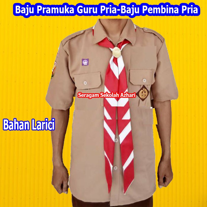 Jual Baju Pembina Pramuka Guru Laki Laki Lengkap Hasduk Pramuka Pembina ...