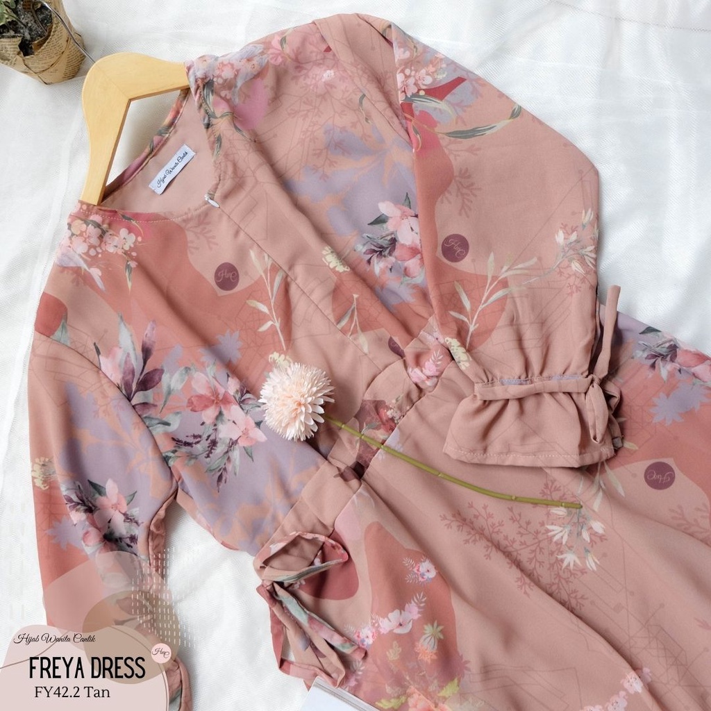 Hijabwanitacantik - Freya Dress | Dress Printing Exclusive | Gamis Pakaian Muslim-8