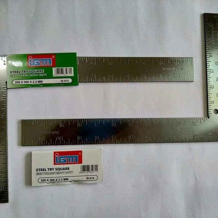 Penggaris Siku Meter Igm 20 X 30 CM Siku Tukang Pengukur Sudut 8&quot;X12&quot;