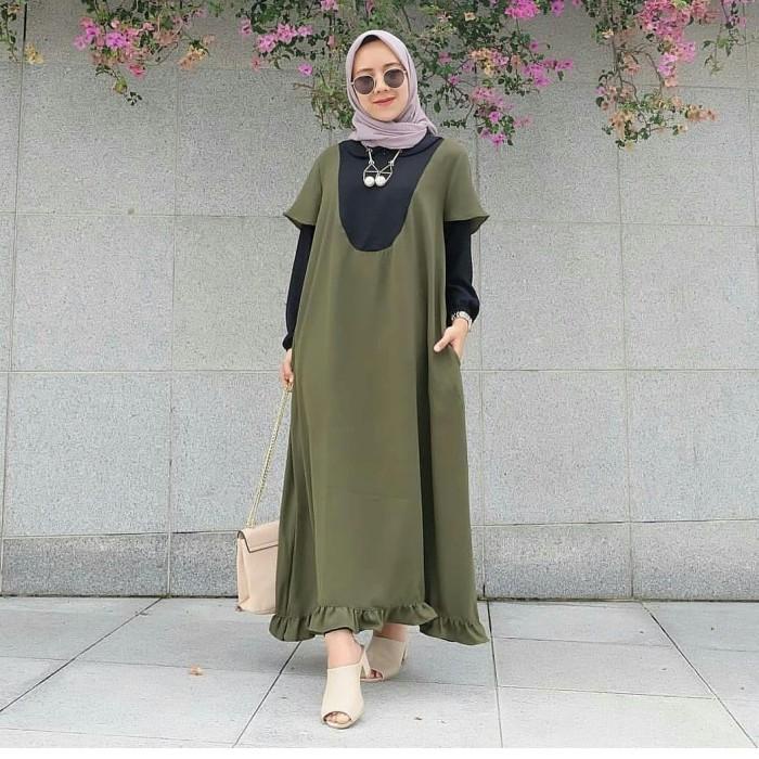 Gamis wanita Sofia/Gamis wanita terbaru/Gamis pastel/Gamis daily
