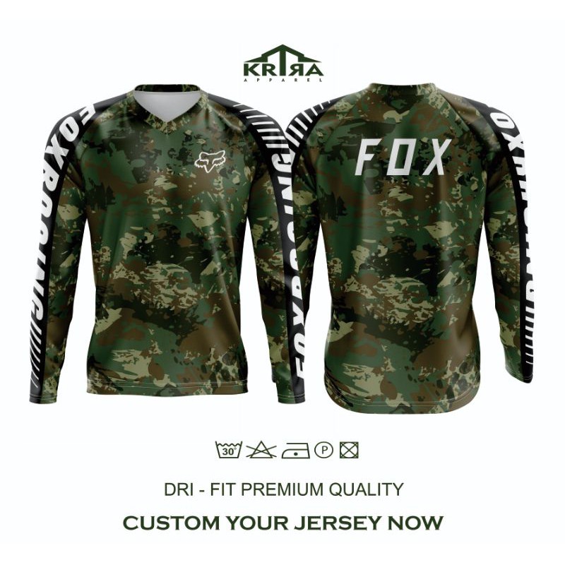 BAJU KAOS JERSEY SEPEDA FOX KRIRA 11 MTB DOWNHILL BMX BALAP GUNUNG LENGAN PANJANG CEWEK CUSTOM