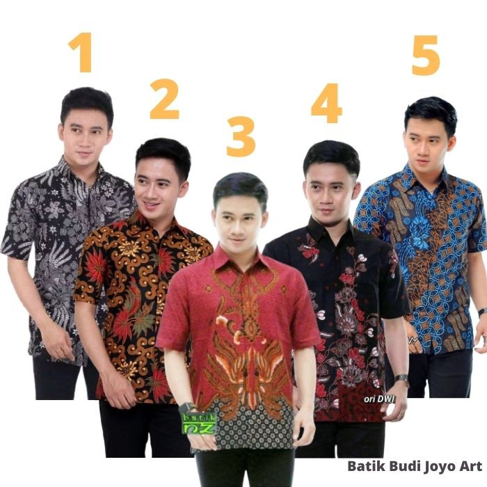 Murah Batik Kemeja Hem Pria Motif Kembang Gede Kemeja Seragam Pekalongan Budi Joyo