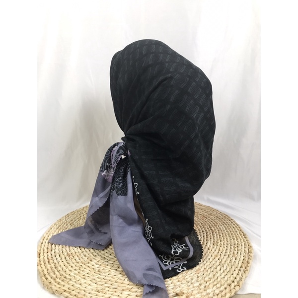 Jilbab Motif Voal segiempat-22