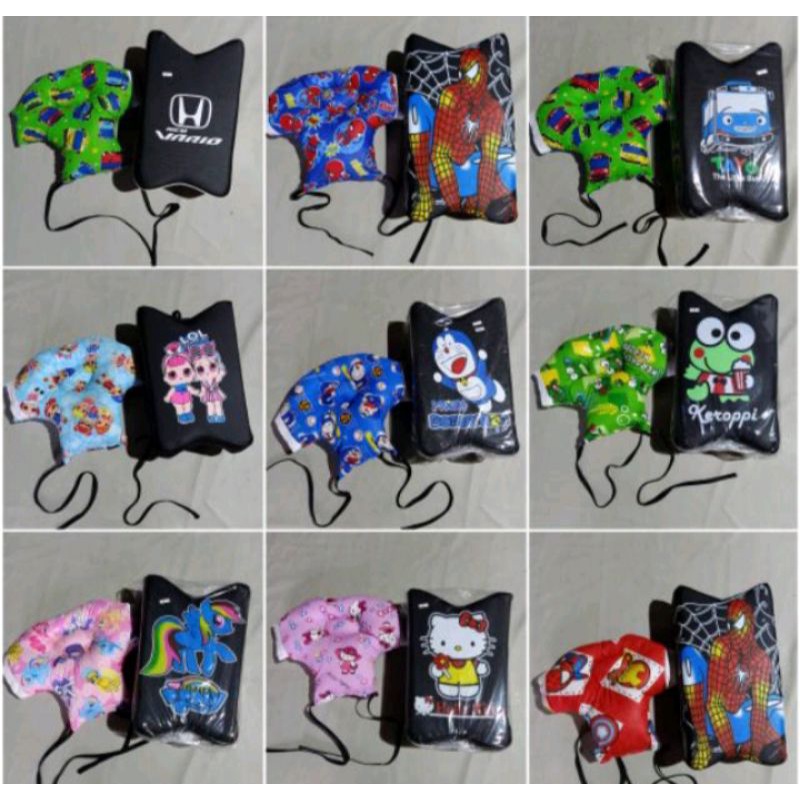 Murah / Satu set jok motor anak + bantal stang/ Jok boncengan anak murah + Bantal stang